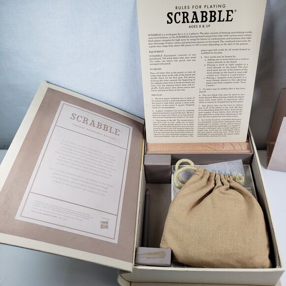 Hasbro Scrabble Crossword Game Vintage Bookshelf Edition Complete VG - Picture 7 of 16